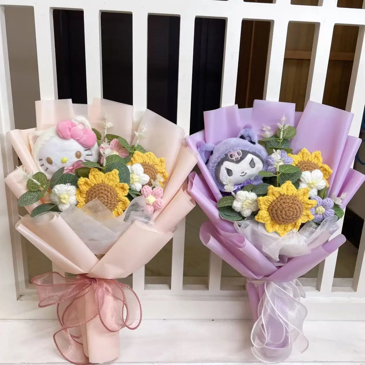 Hello Kitty Plush Flower Gift Bouquet – 35cm in Gift Box | Sanrio-Inspired Keepsake Arrangement