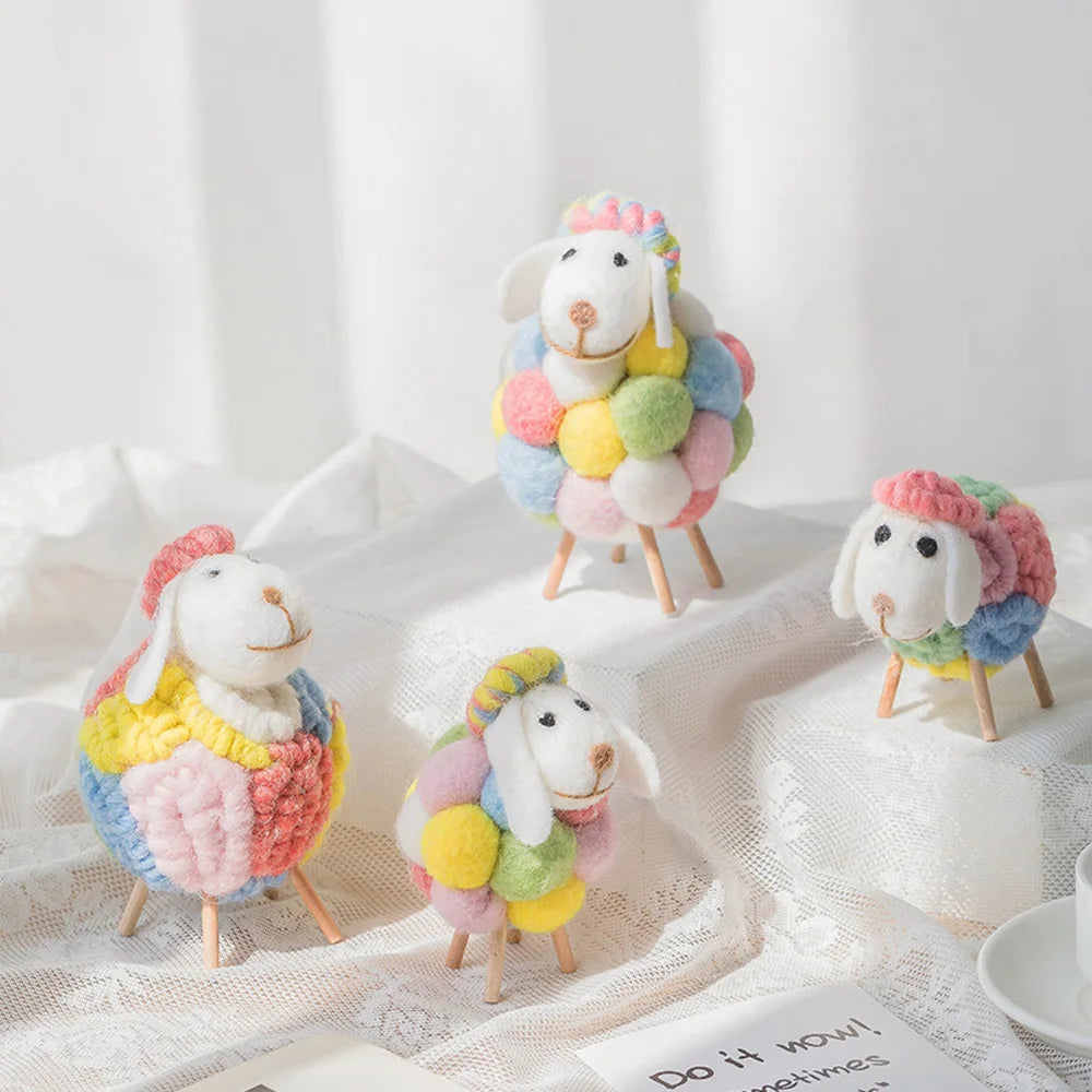 Plush Mini Felt Sheep Stuffed Toy 11-16cm