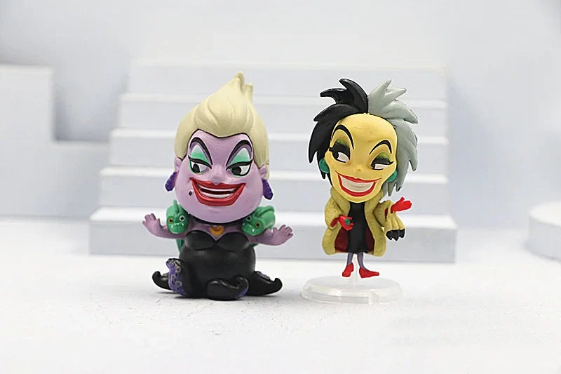 Q Version Anime Figures – Disney Princesses & Villains | 6 Pack or 9 Pack Collectible Set