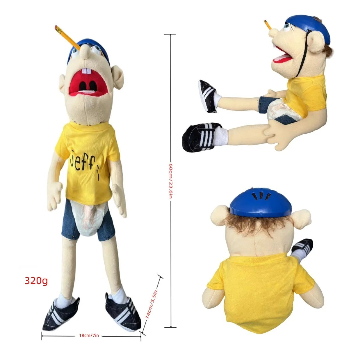 Plush Large Jeffy Boy Stuffed Toy - 60cm