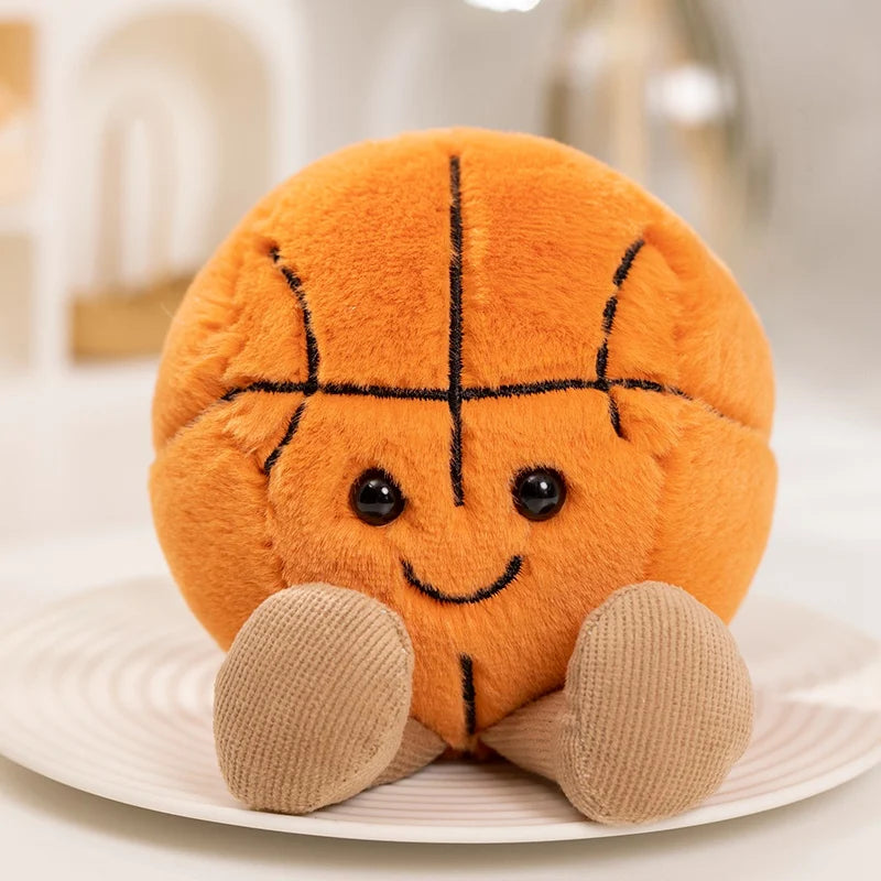 Plush Basketball Football Tennis Baseball Stuffed Toy 10-14cm Basketball about 10-14CM