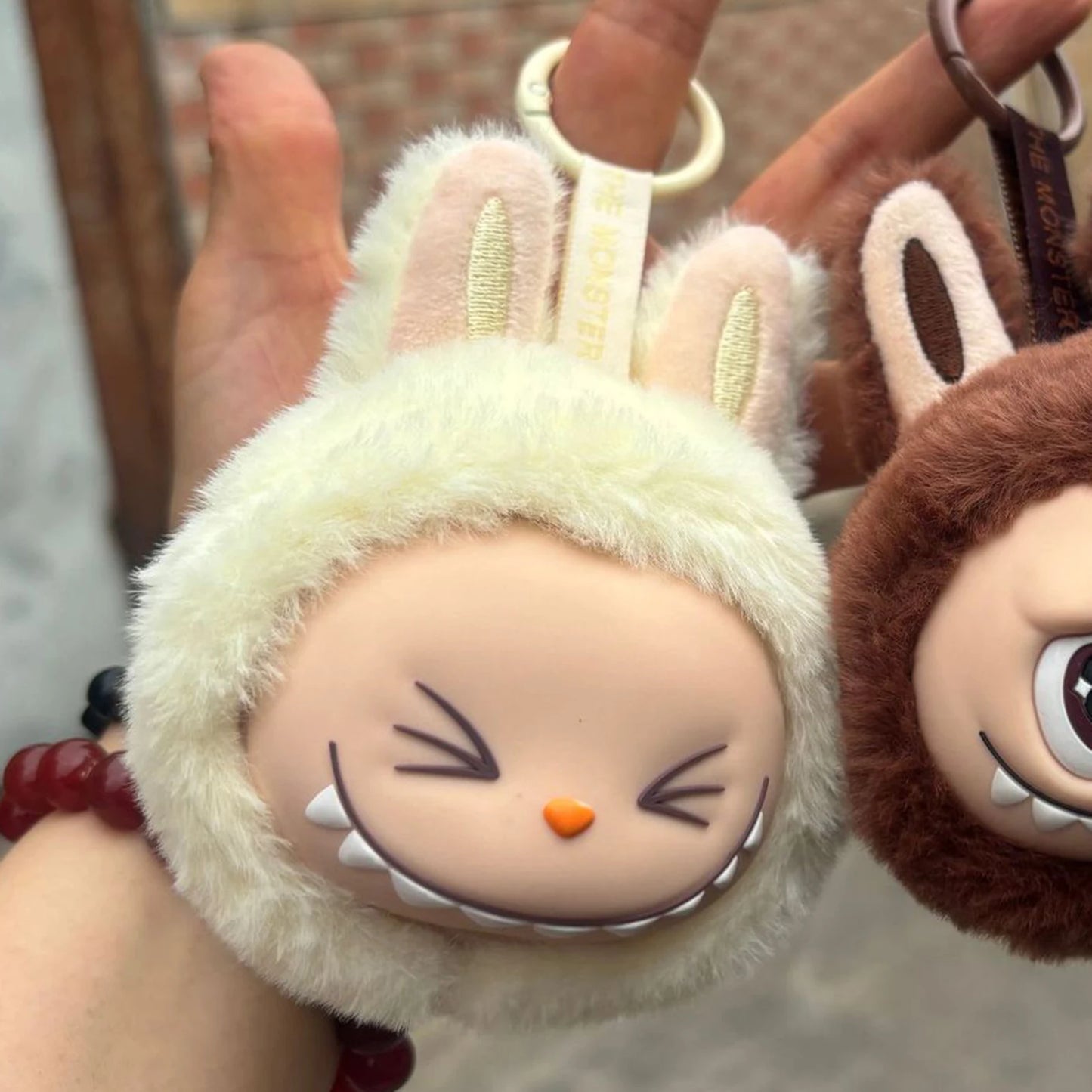 Labubu Keychain Bag Pendant - 11cm Cream-C and olored