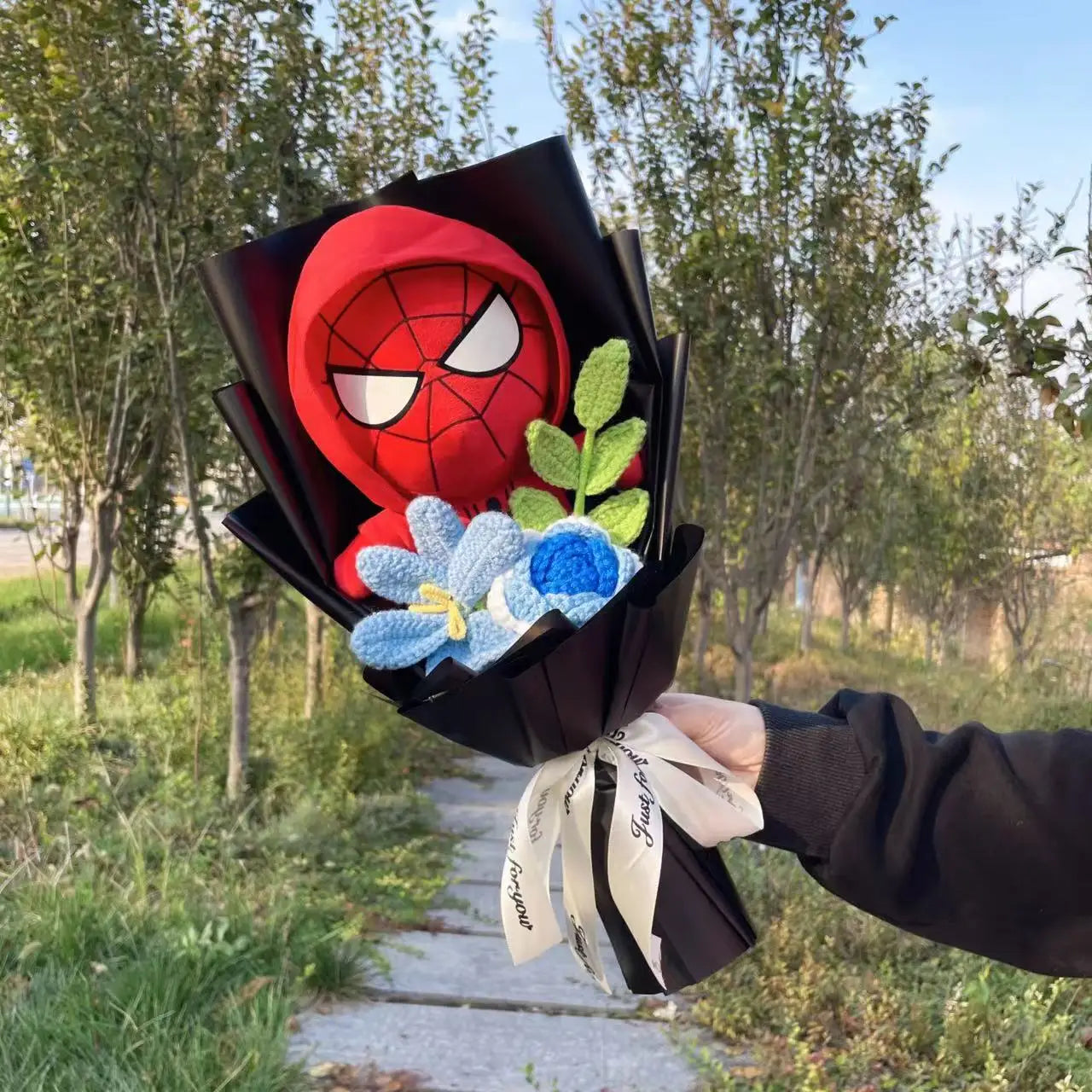 Plush Spider-Man Stuffed Flower Gift Bouquet - Valentines Gift