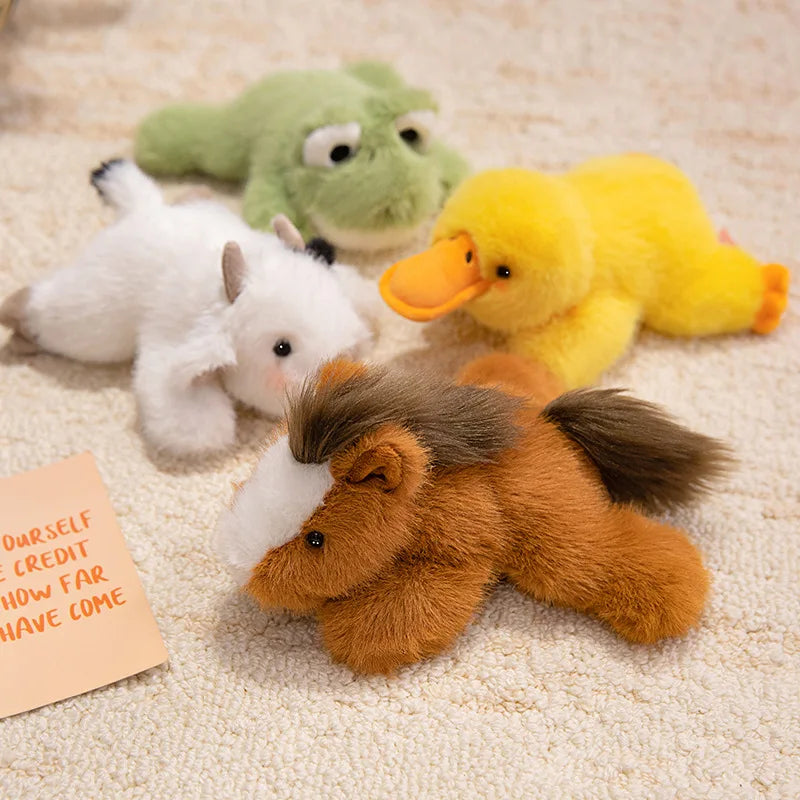Plush Frog Horse Duck Cow Stuffed Toy - 18cm