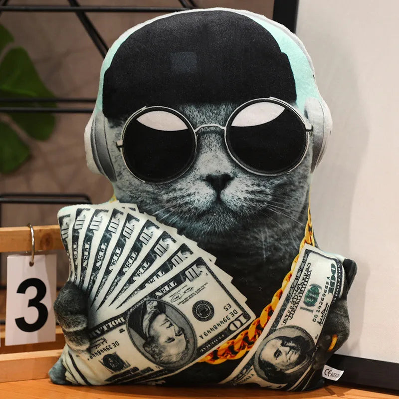 Plush Funny 3D Cat Plush Stuffed Toy 30-40cm