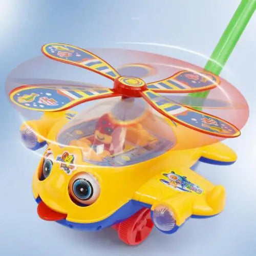 Baby Walker Push Pull Along Plane Car Toy Big Yellow