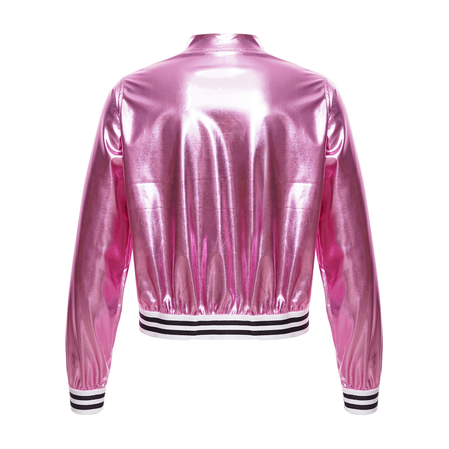 Girls Metallic Long Sleeve Zipper Jacket (Age 6-16 YRS)