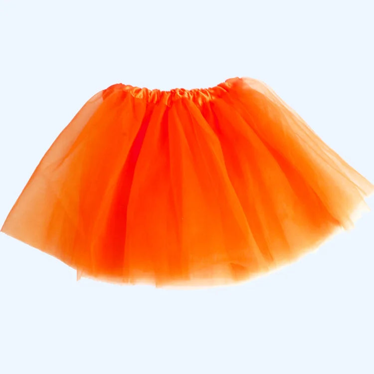 Girls Ballet Tutus Mini Skirt (Age 24M-7 YRS) Orange 2-7Y