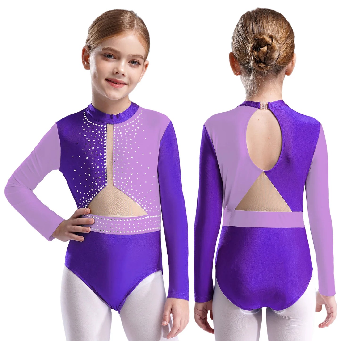 Girls Ballet Dance Figure Skating Leotard (6-16 YRS) Purple