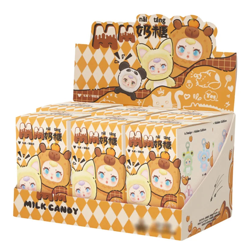 MM Milk Candy V1 Vinyl Plush Blind Box – Cute Mystery Doll Pendant Multicolor A Box of 6