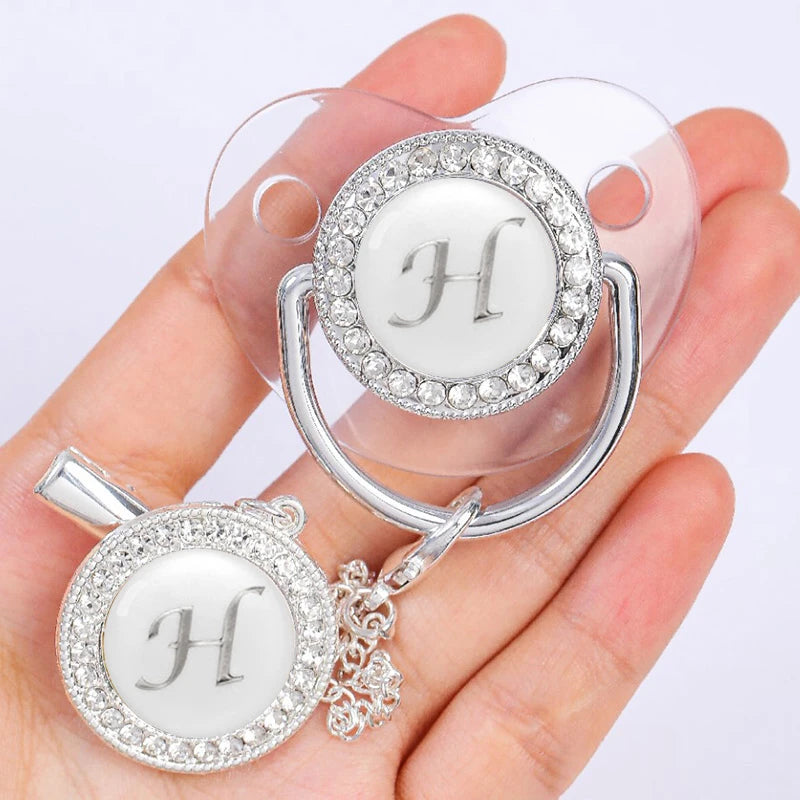 Baby Silver Personalised Luxury Bling Pacifier Dummy