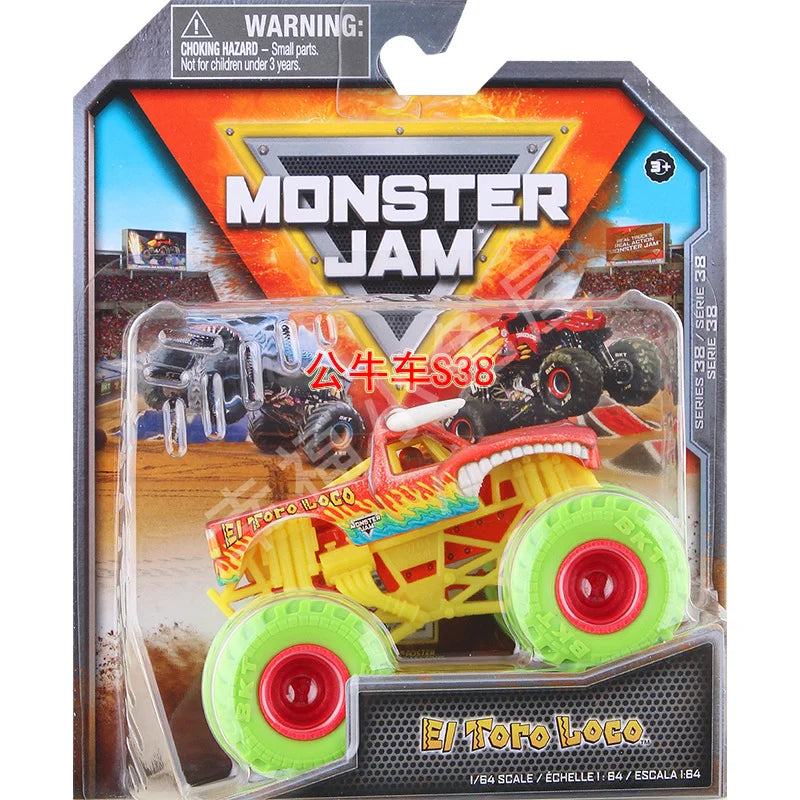 Monster Mutt Monster Jam Grave Digger 1:64 Scale Die Cast Alloy Truck Toys Monster Jam Grave Digger Monster Truck Boys Off-Road Brown