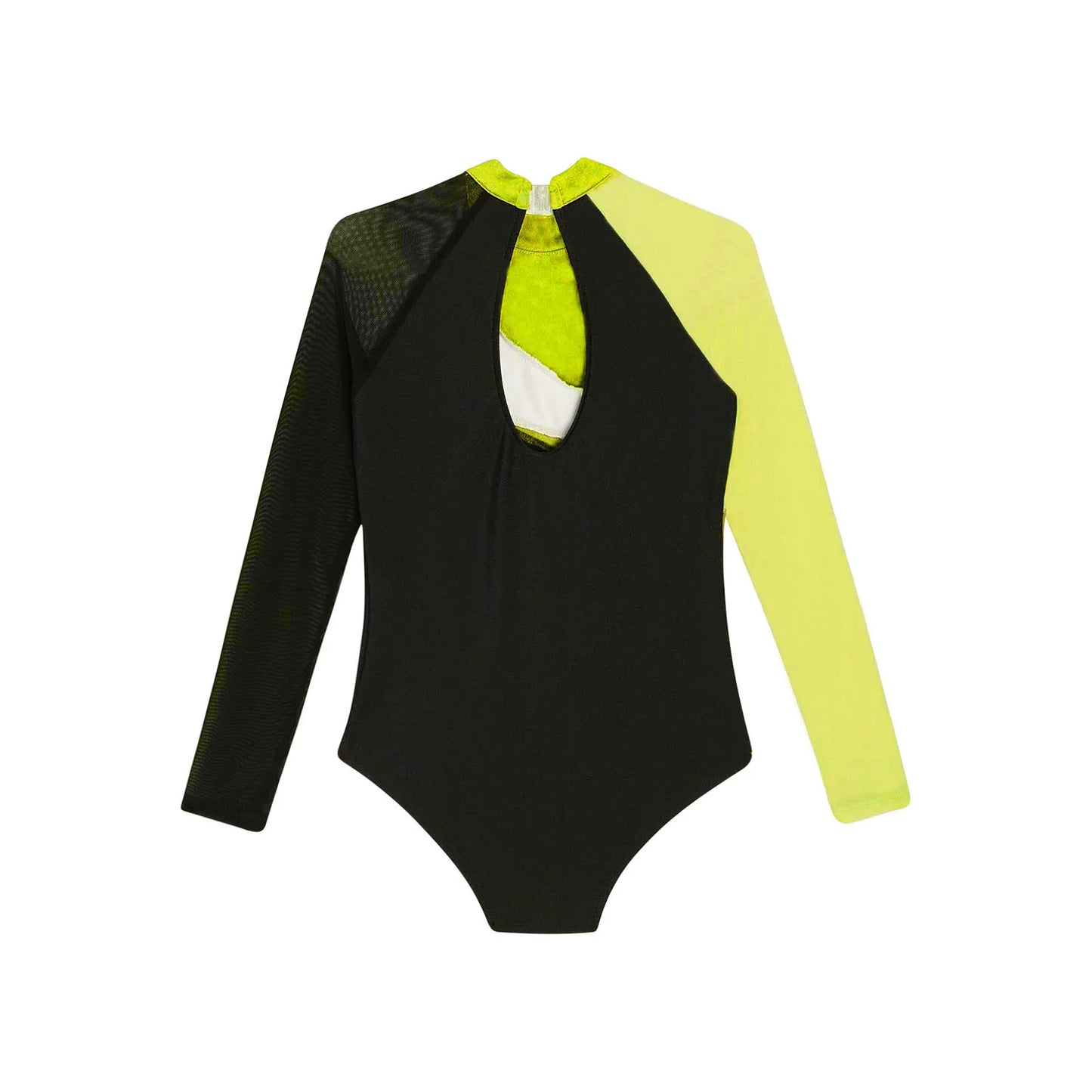 Girls Ballet Dance Leotard Gymnastics Rhinestones Sheer Mesh Long Sleeve (Age 4-16 YRS)