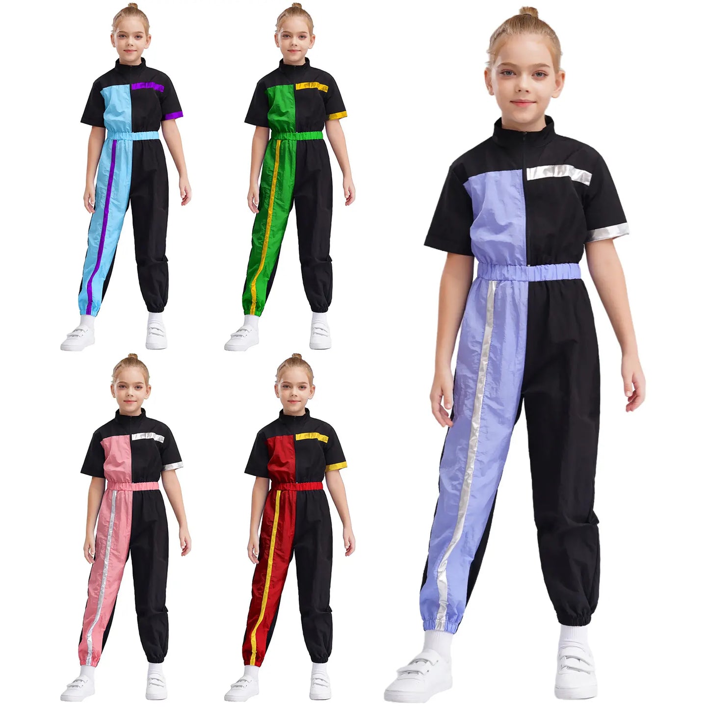 Girls Color Block Jumpsuit (6-16 YRS)