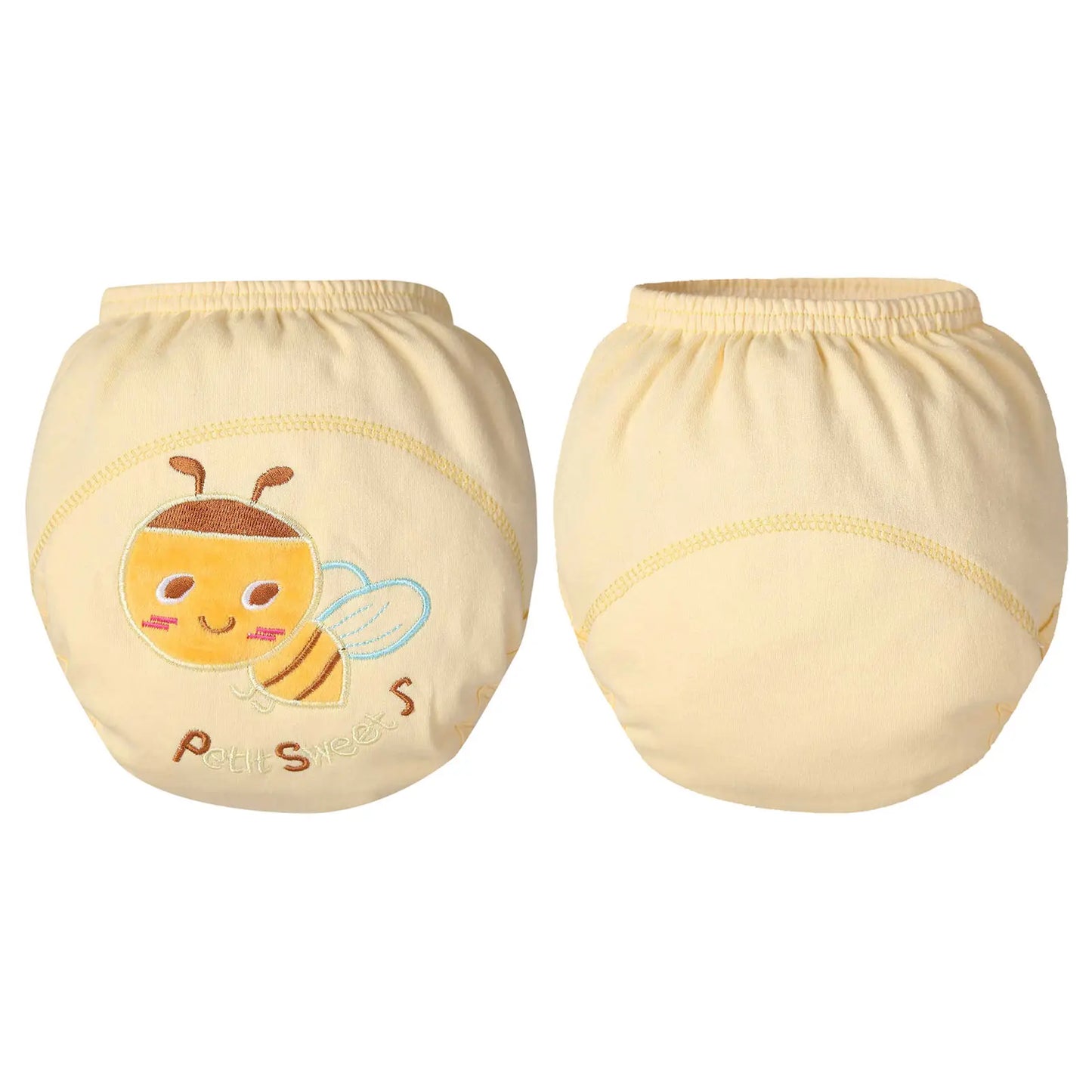 Baby Girls/Boys Reusable Cotton Potty Training Washable Underwear (Age 6M-24M) Yellow Bee