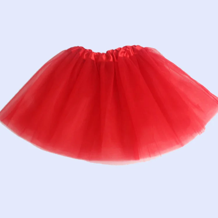 Girls Ballet Tutus Mini Skirt (Age 24M-7 YRS) Red 2-7Y