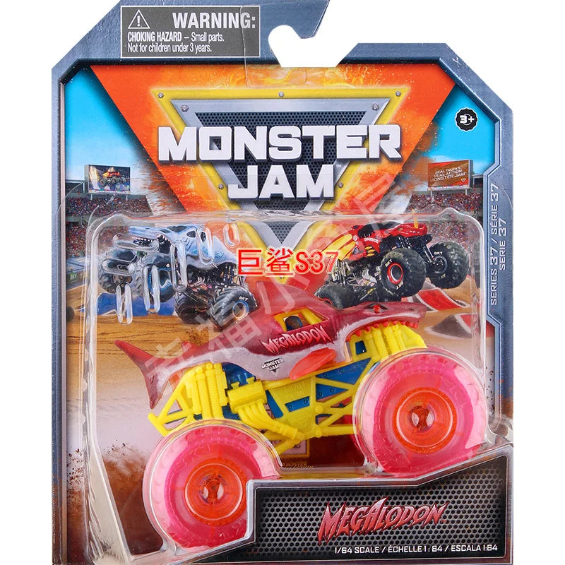 Monster Mutt Monster Jam Grave Digger 1:64 Scale Die Cast Alloy Truck Toys Monster Jam Grave Digger Monster Truck Boys Off-Road White
