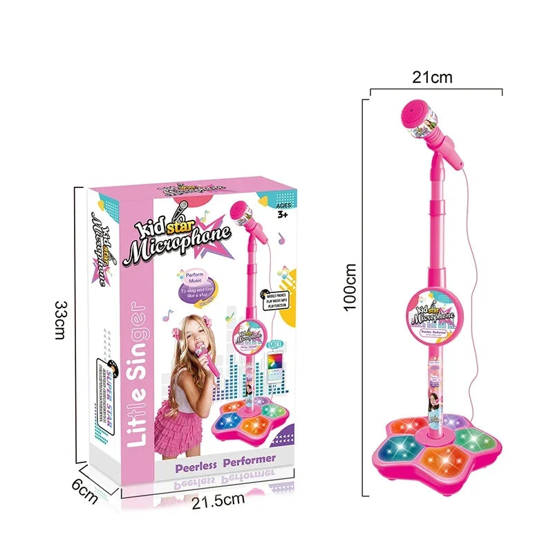 Kids Rocking-Roll Microphone with Stand Toy