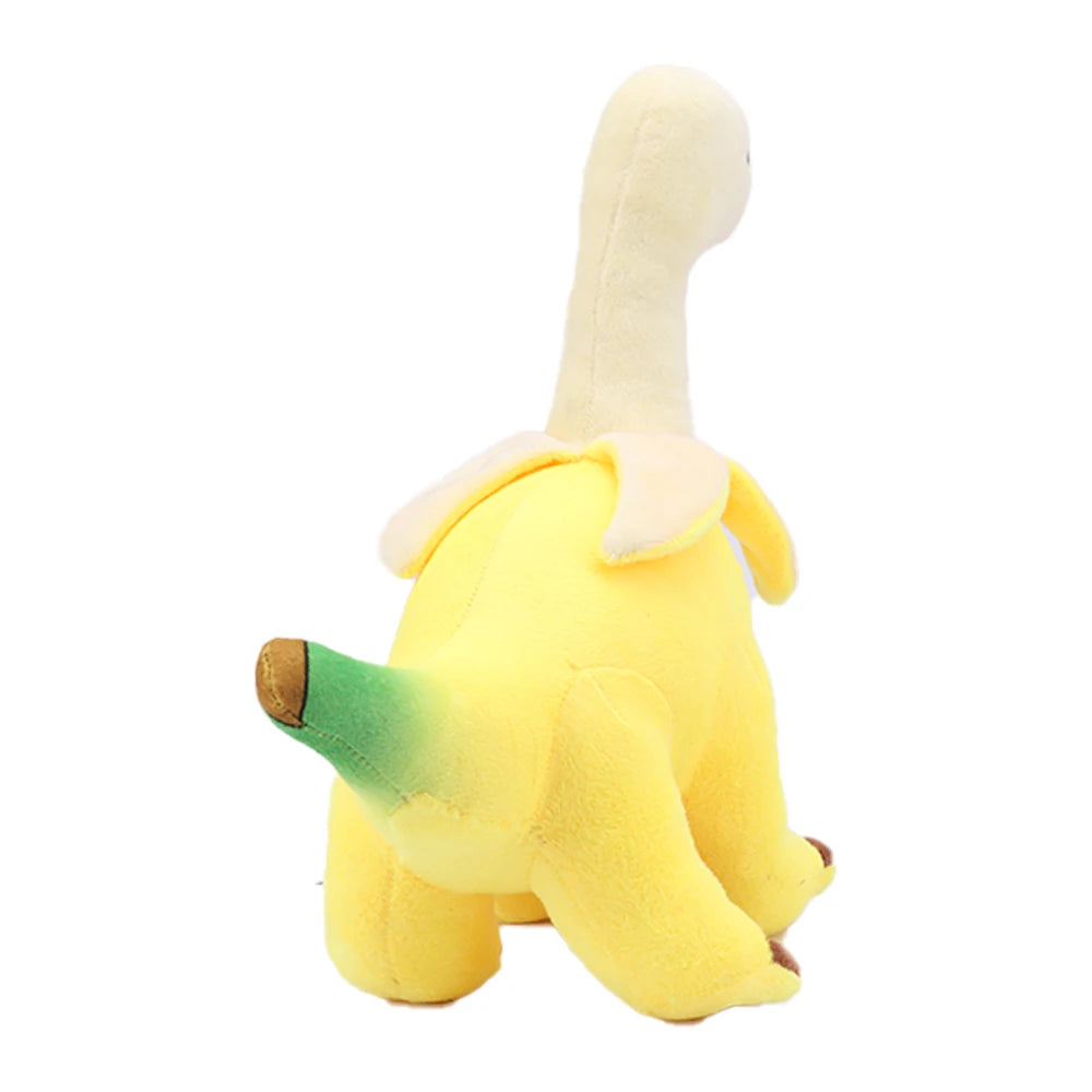 Plush Peeled Banana Brontosaurus Stuffed Toy - 28cm