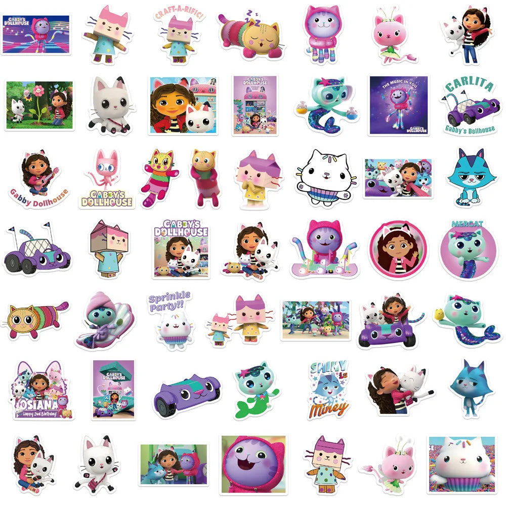 Gabbys Dollhouse Stickers - 10/50Pcs