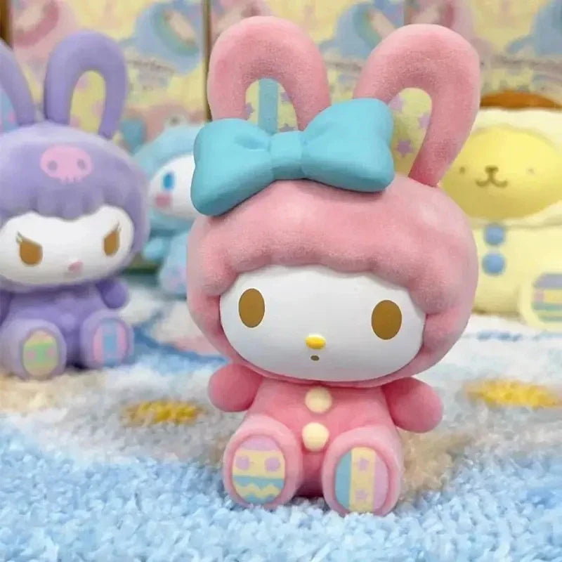 Sanrio Characters Fluffy Rabbit Blind Box Series Figure Model