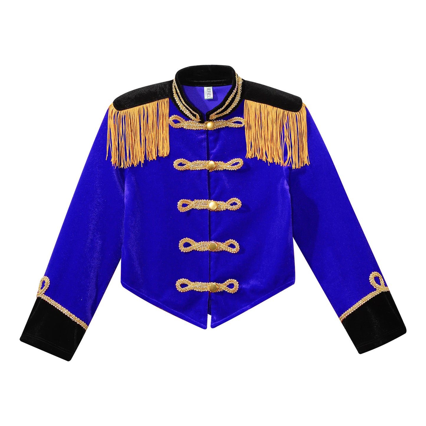 Kids Circus Ringmaster Costume Long Sleeve Fringe Tassel Jacket (Age 6-14YRS)