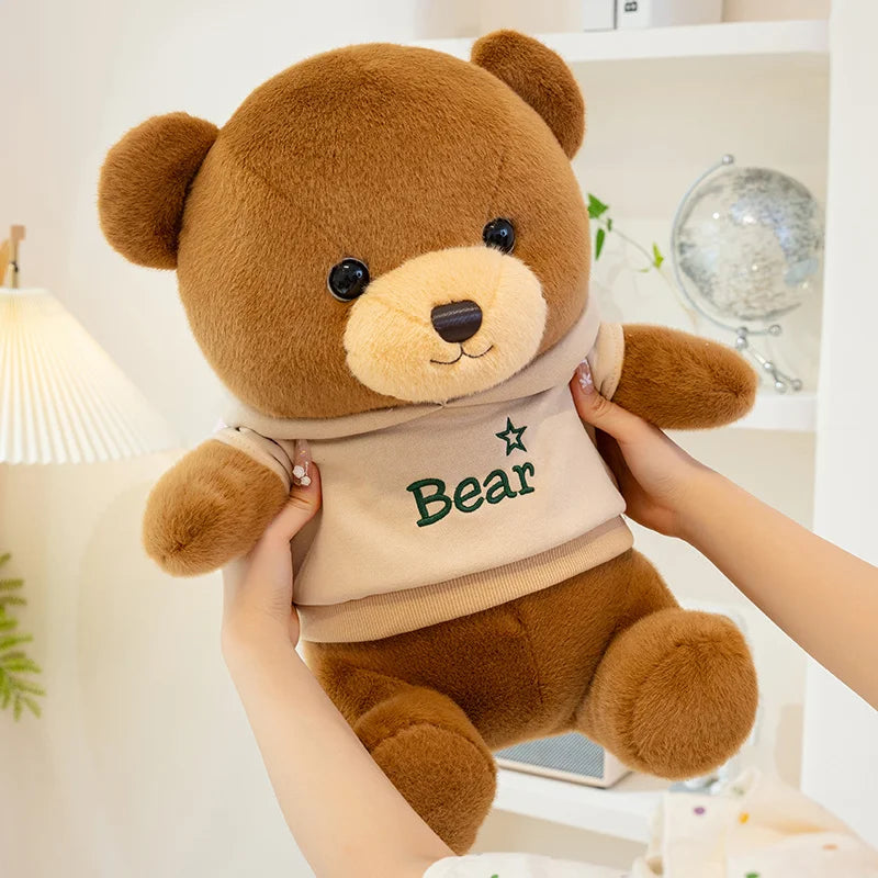 Plush Hoodie Teddy Bear Stuffed Toy 23-45cm