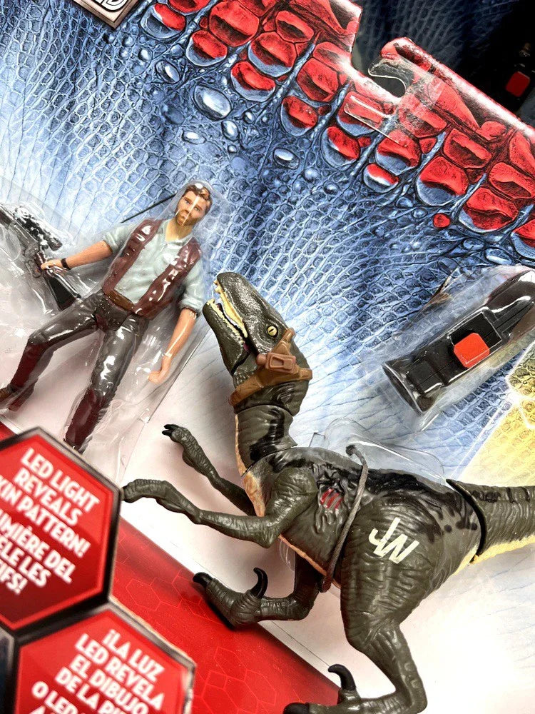 Jurassic Park Cycle & Hybrid Raptor Action Figure Motorcycle Set