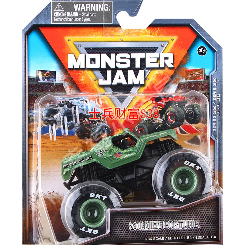Monster Mutt Monster Jam Grave Digger 1:64 Scale Die Cast Alloy Truck Toys Monster Jam Grave Digger Monster Truck Boys Off-Road Multicolor
