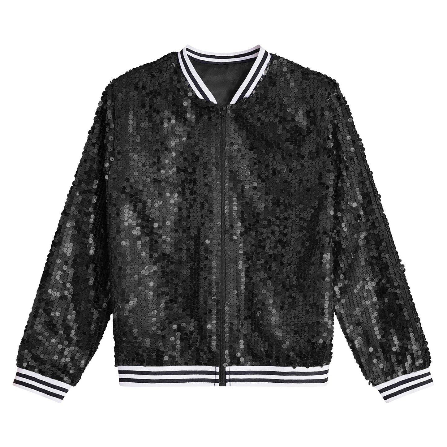 Girls Sequins Baseball Bomber Jackets (Age 6-16 YRS)