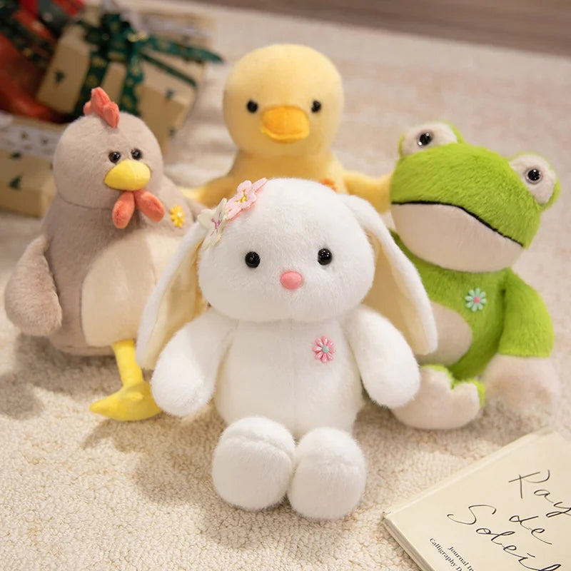 Plush Duck Rabbit Frog Chick Stuffed Toy - 25cm