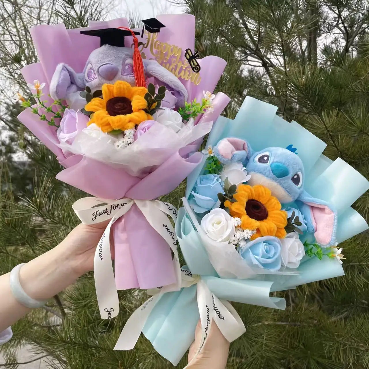 Plush Teddy Bear Stuffed Flower Gift Bouquet