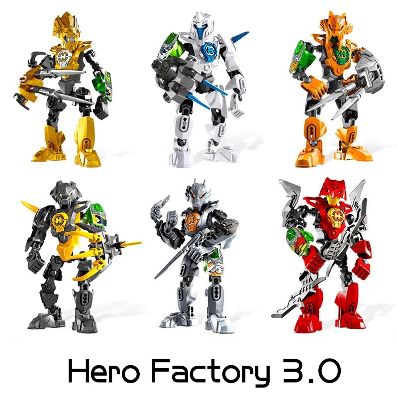 Building Blocks Hero Factory Star Figures DIY 6 Pack Set
