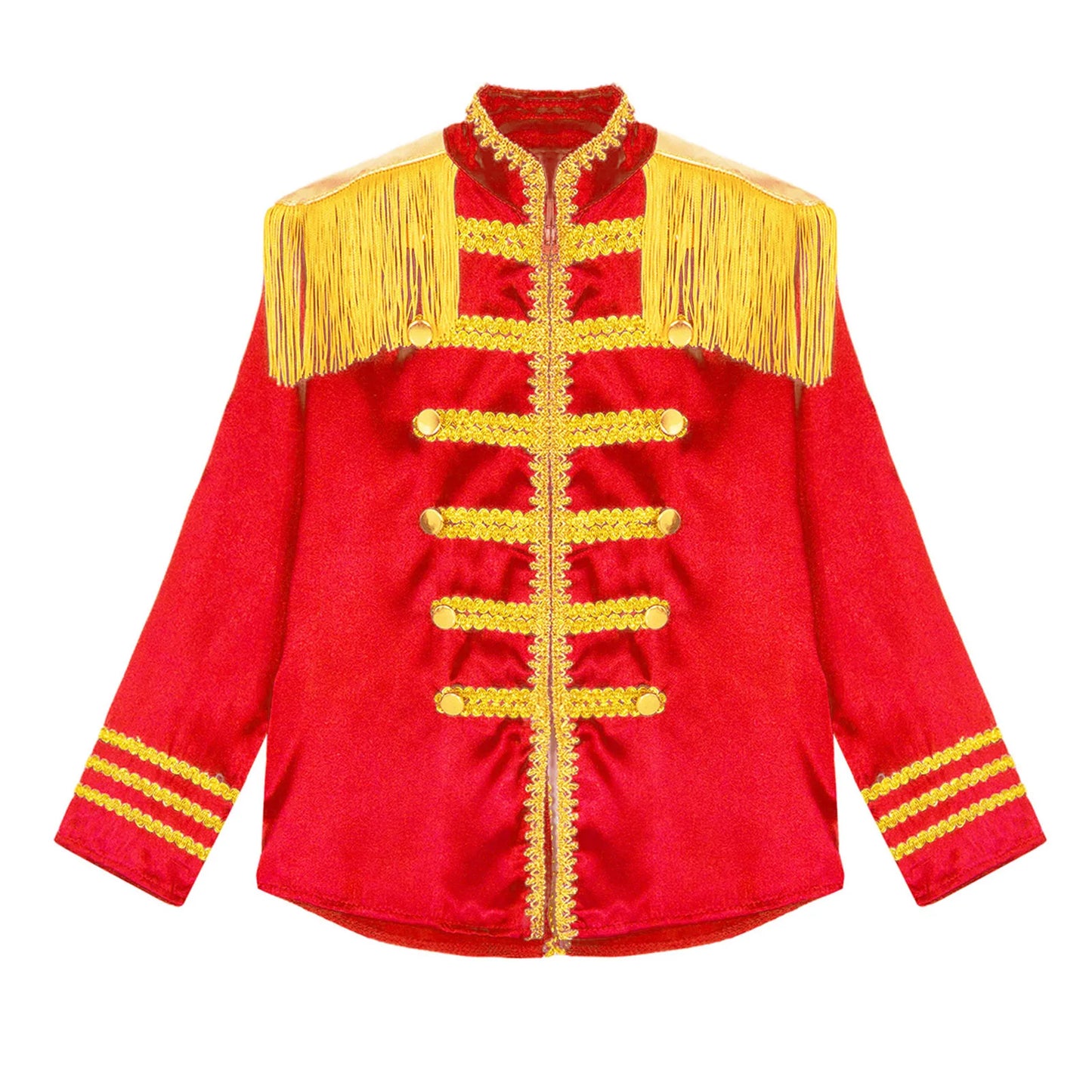 Girls 60s Retro Band Musician Costume Tassel Jacket (Age 6-16 YRS)