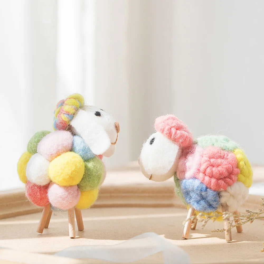 Plush Mini Felt Sheep Stuffed Toy 11-16cm