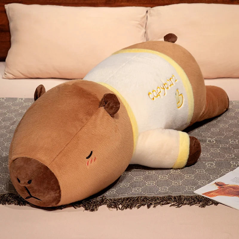 Large Capybara Pillow Stuffed Toy 75-100cm Yellow