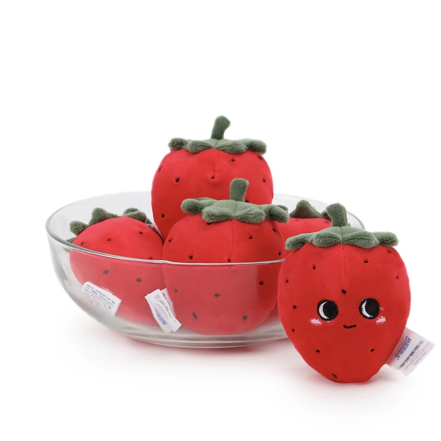 Plush Red Strawberry Stuffed Toy - 10CM