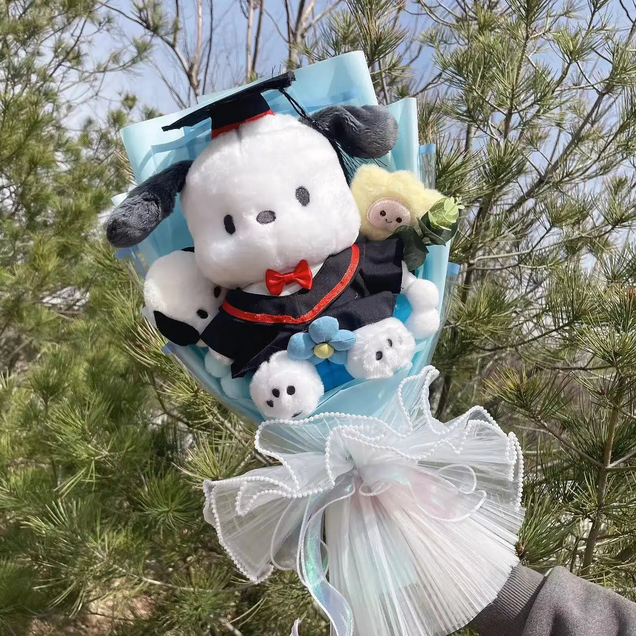 Sanrio Graduation Plush Flower Gift Bouquet – My Melody, Kuromi & Cinnamoroll