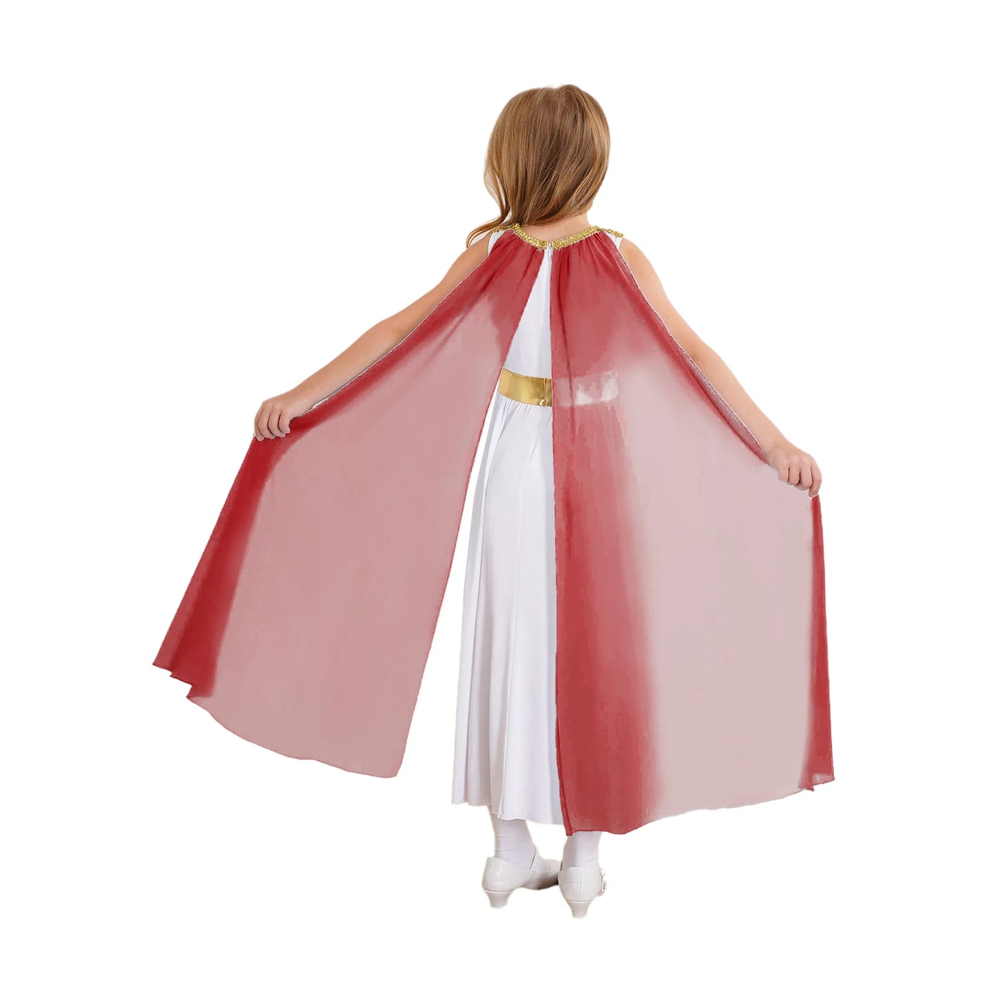 Girls Roman Grecian Athena Split Costume Dress (Age 6-16 YRS)