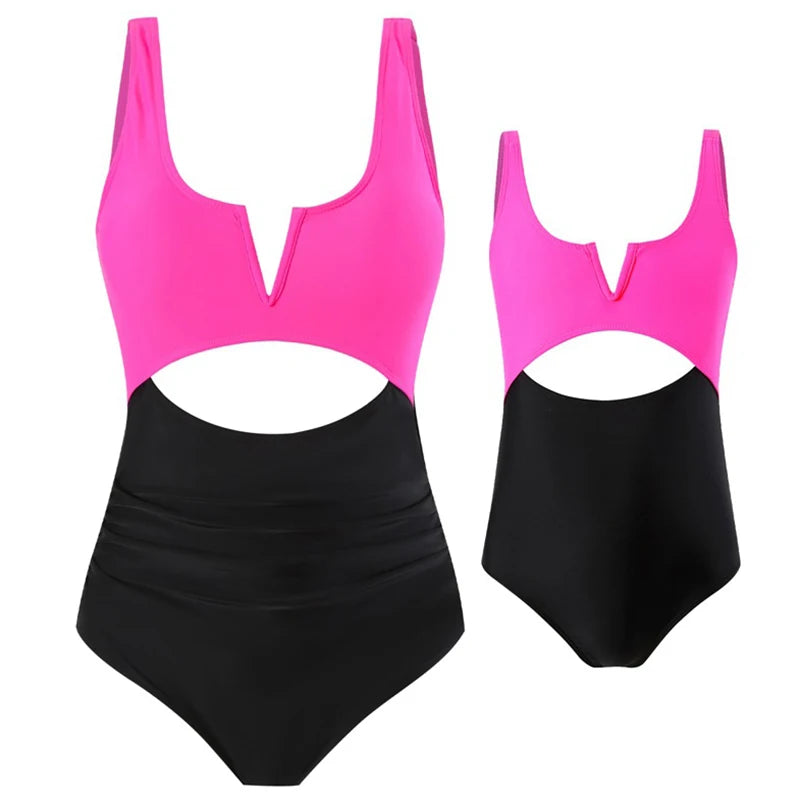 Mother & Daughter Matching Swimsuits (Mommy & Me) Black