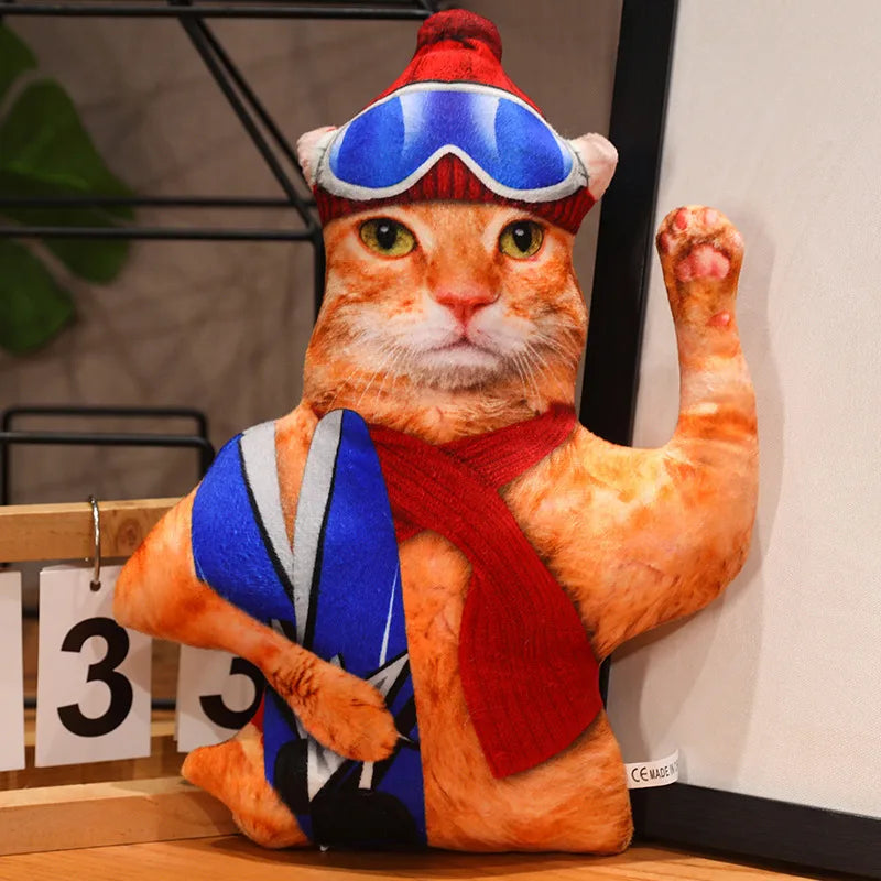 Plush Funny 3D Cat Plush Stuffed Toy 30-40cm