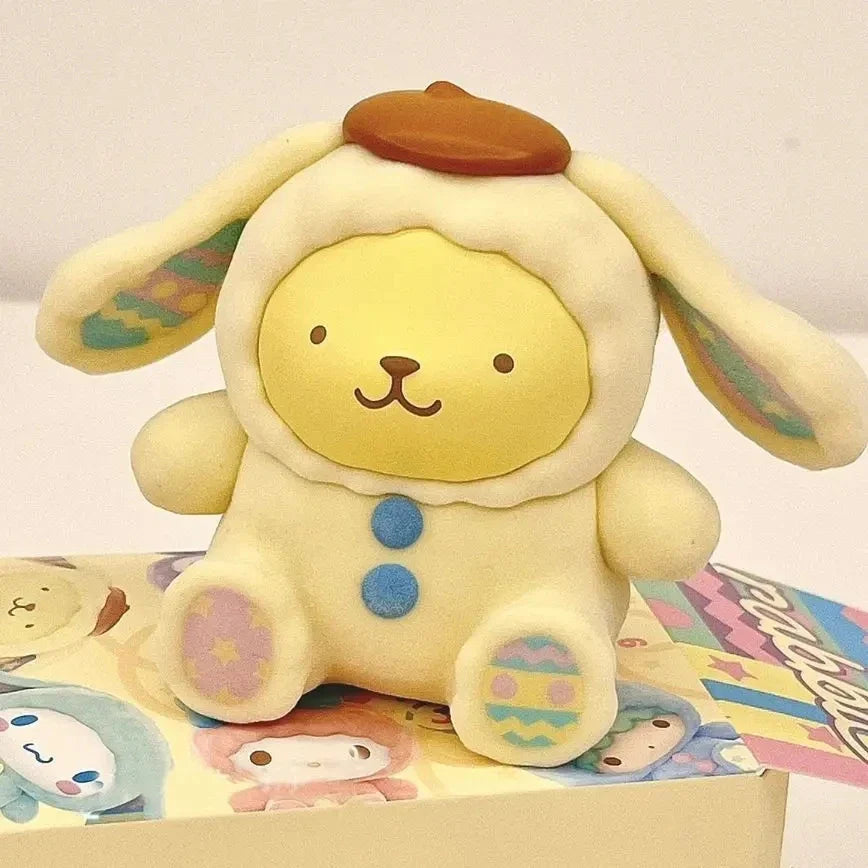 Sanrio Characters Fluffy Rabbit Blind Box Series Figure Model