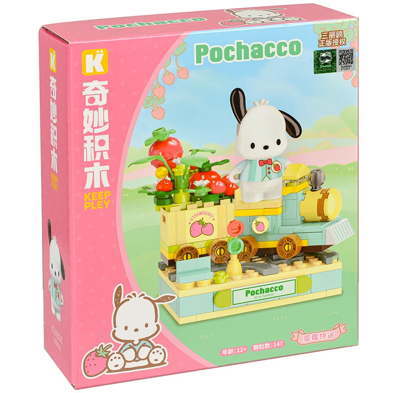 Sanrio Strawberry Town DIY Building Block Set – Hello Kitty, Kuromi & My Melody Multi Pochacco