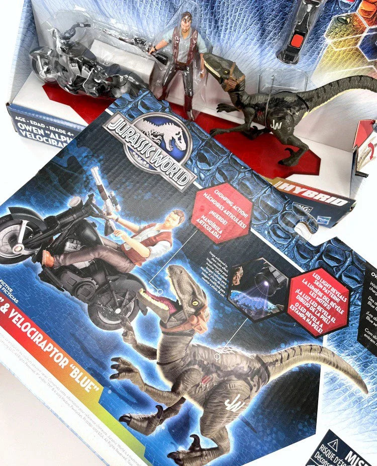 Jurassic Park Cycle & Hybrid Raptor Action Figure Motorcycle Set