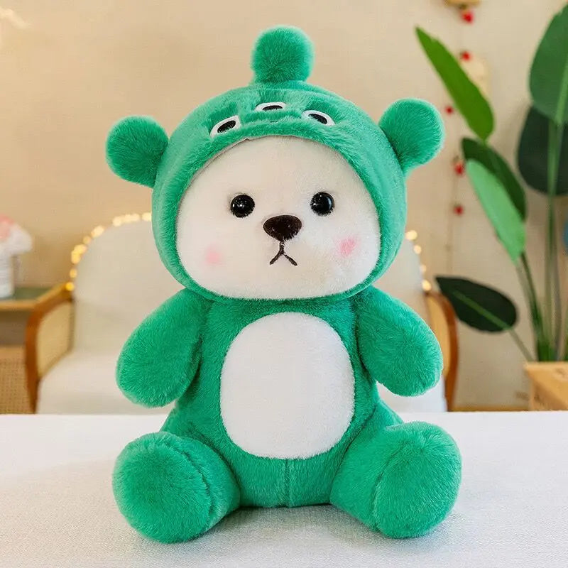 Transforming Animal Costume Teddy Bear Plush | Panda, Red Hood, Blue & Pink Creatures - 50cm Three Eyed Bear