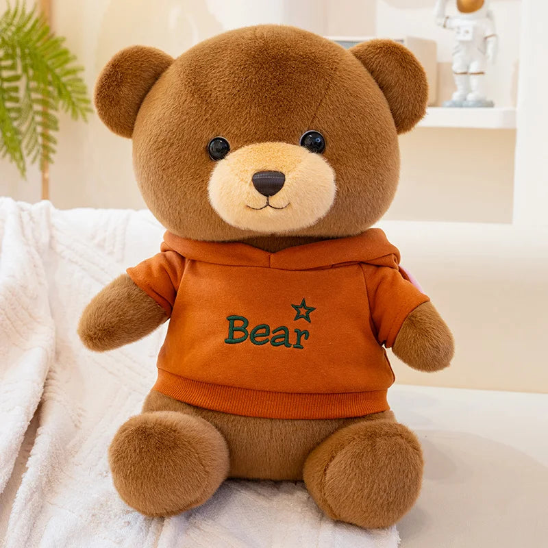 Plush Hoodie Teddy Bear Stuffed Toy 23-45cm