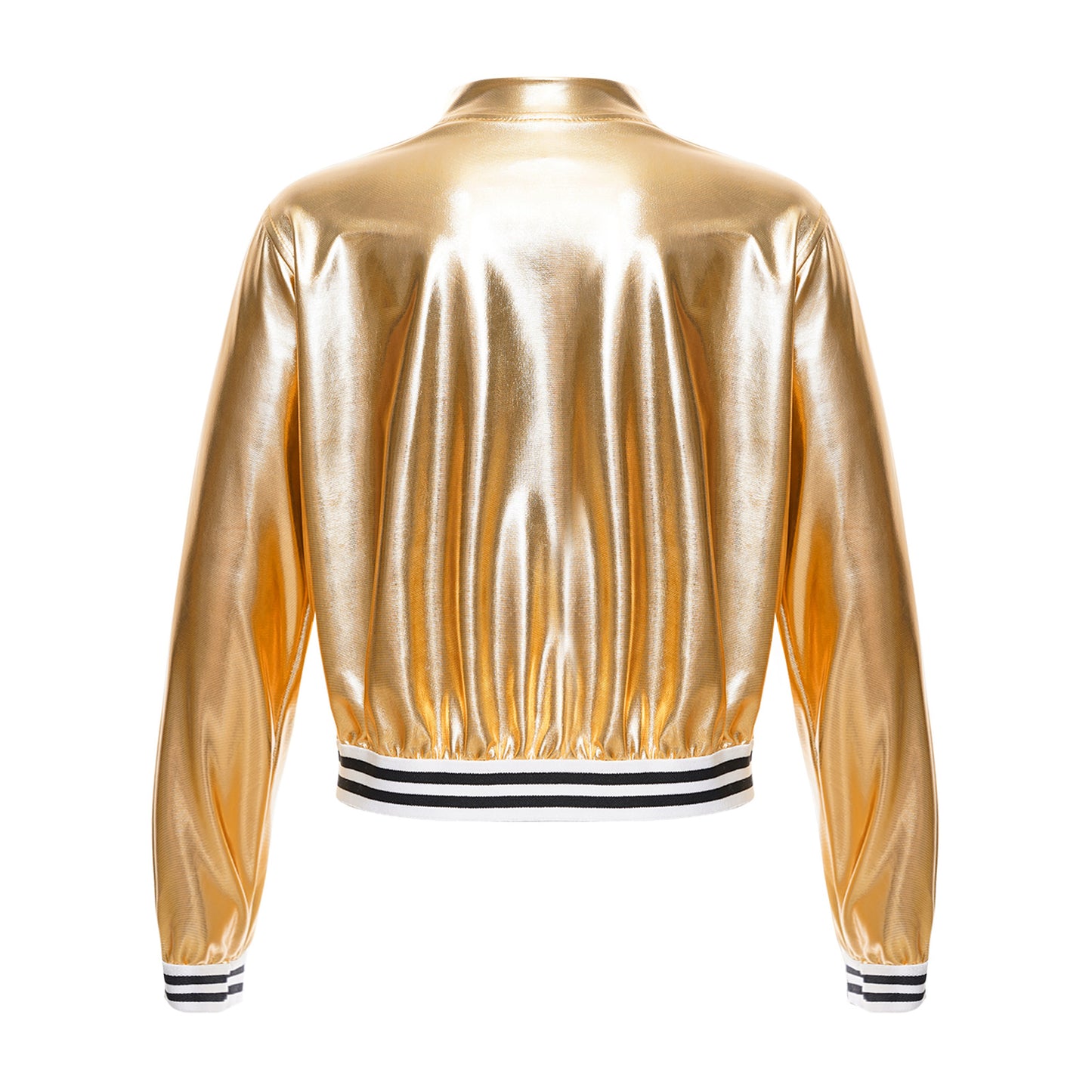 Girls Metallic Long Sleeve Zipper Jacket (Age 6-16 YRS)