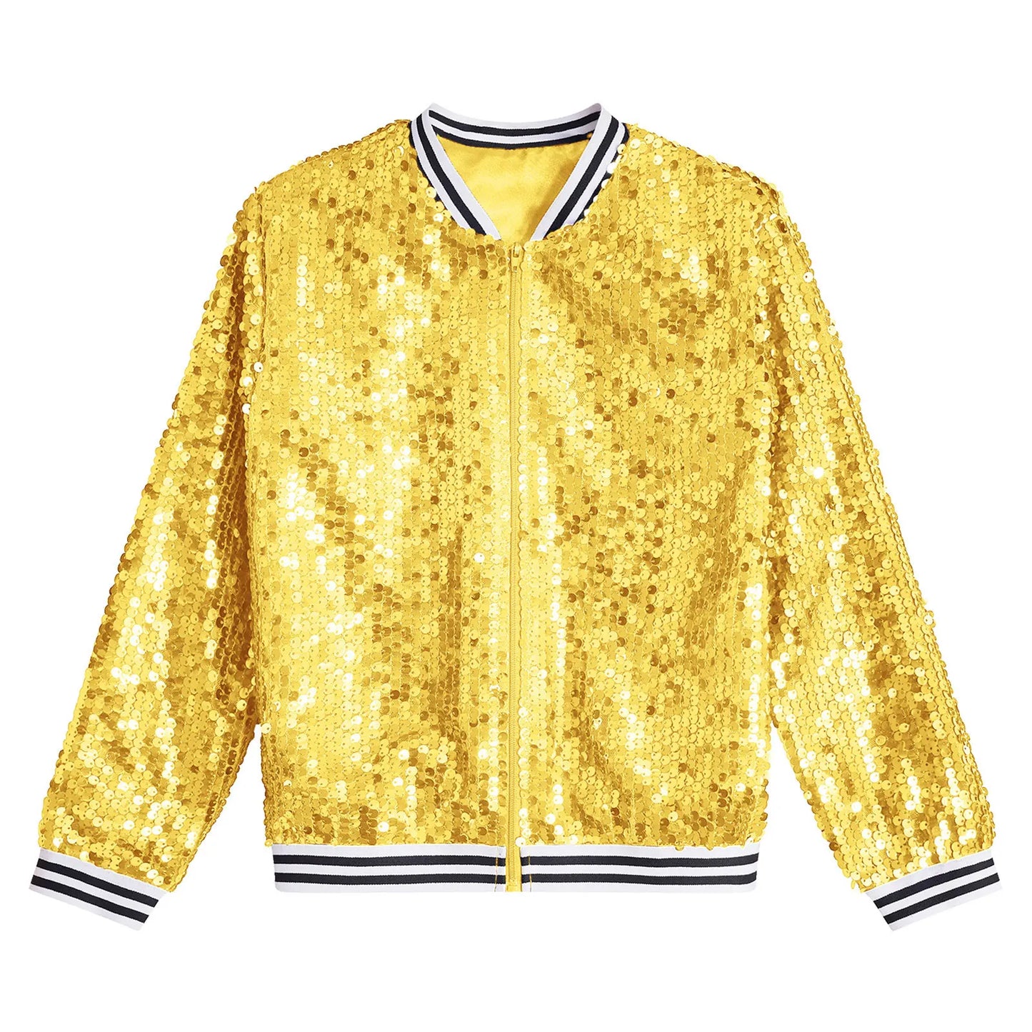 Girls Sequins Baseball Bomber Jackets (Age 6-16 YRS)