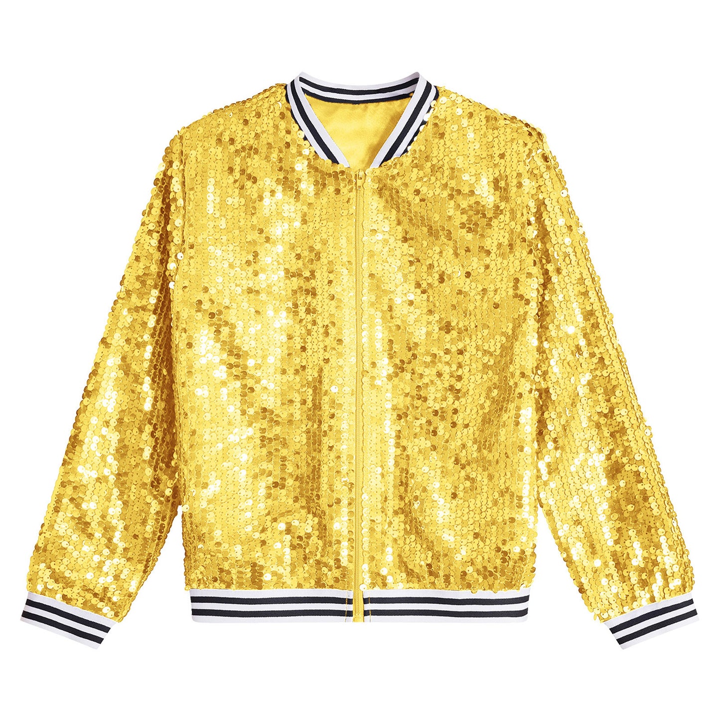 Girls Sequins Baseball Bomber Jackets (Age 6-16 YRS)