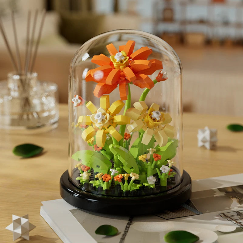 Building Block Flower Bouquet DIY 285pcs
